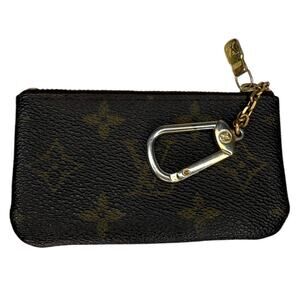 Louis Vuitton Monogram Coin Purse Key Pochette Cles Authentic